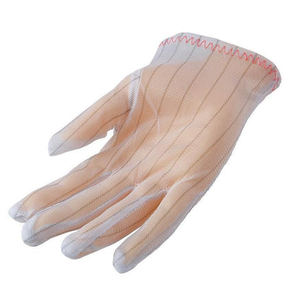 10 Pairs / Pack Anti-static Gloves Double-sided Striped Gloves Electronic Workshop Gloves Air Protection Labor Protection Gloves