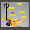 3t Manual Hydraulic Forklift Welding Pump Width 680mm for Warehouse Building Site Freight Yard