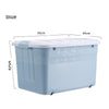 Storage Box 80l Large Quilt Clothes Storage Box Dormitory Artifact Floor Stand Toy Box Plastic Storage Box Pulley Covered Finishing Box Blue