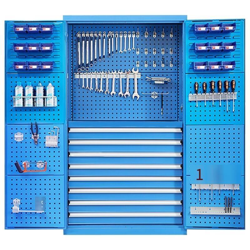 Heavy Hardware Tool Cabinet Finishing Cabinet Workshop Tool Drawer Storage Cabinet Hanging Plate Steel Cabinet Blue C1882