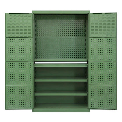 Heavy Hardware Tool Cabinet Finishing Cabinet Workshop Tool Storage Cabinet Hanging Plate Steel Cabinet Green C3182