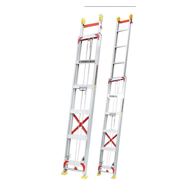 12m Aluminum Alloy Elevating Miter Ladder Professional Engineering Telescopic Ladder