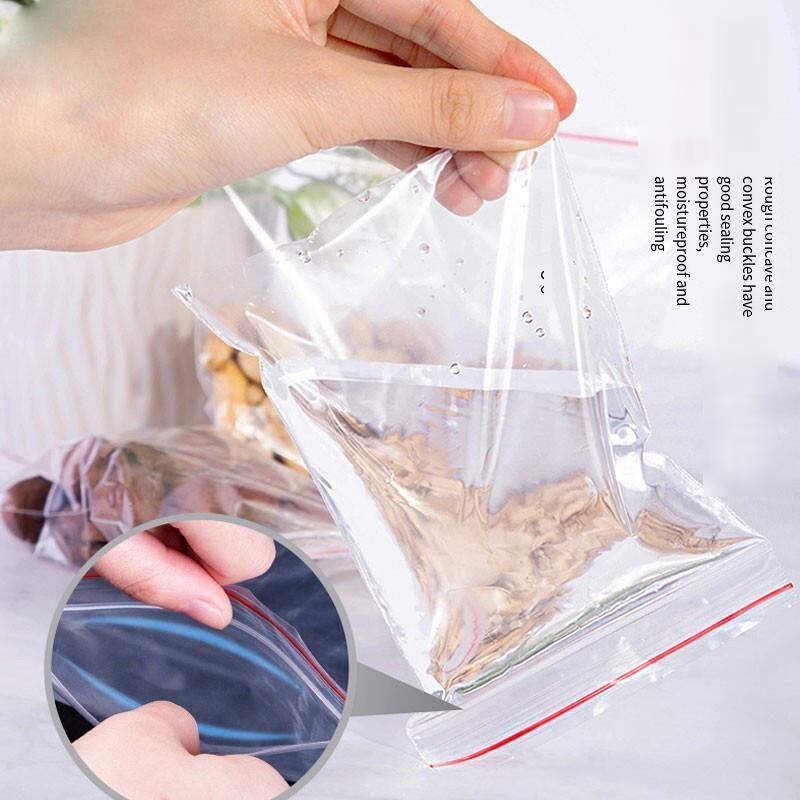 Self Sealing Bag Small Transparent Food Thickened Plastic Sub Packaging PE Large 12 Silk White Edge 35 * 28cm 2000 Pieces
