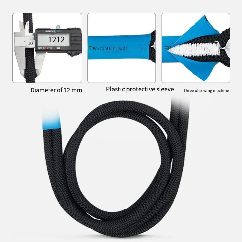 Safety Belt Electrician Construction Scaffolder Site Connecting Rope Safety Rope Safety Rope Limit Rope Double Small Hook 5m + Buffer Bag