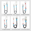Safety Rope 1.8M Double Small Hook Electrician Construction Scaffolder Connecting Rope Safety Belt Limit Rope with Buffer Bag
