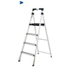 1.62m Aluminum Alloy Ladder Wide Pedal Four Step Climbing Ladder Safety Ladder Bearing 90kg Herringbone Ladder Multi-function Shelf Ladder