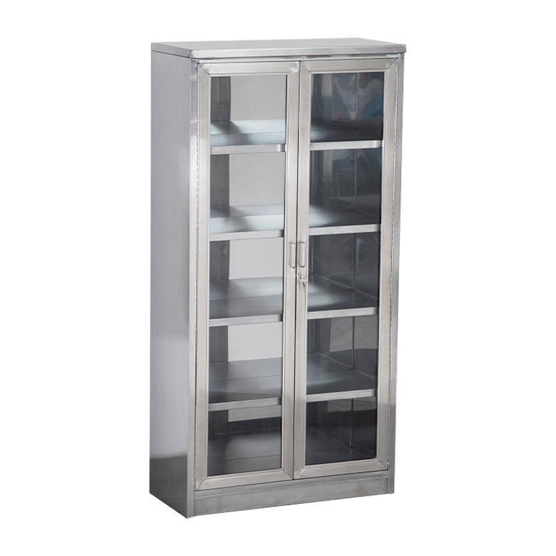 SW-853 Stainless Steel Storage Cabinet Instrument Cabinet File Cabinet Hospital Drug Storage Cabinet Treatment Cabinet Dispensing Cabinet Data Cabinet Two Doors And Five Floors 90 * 40 * 180cm