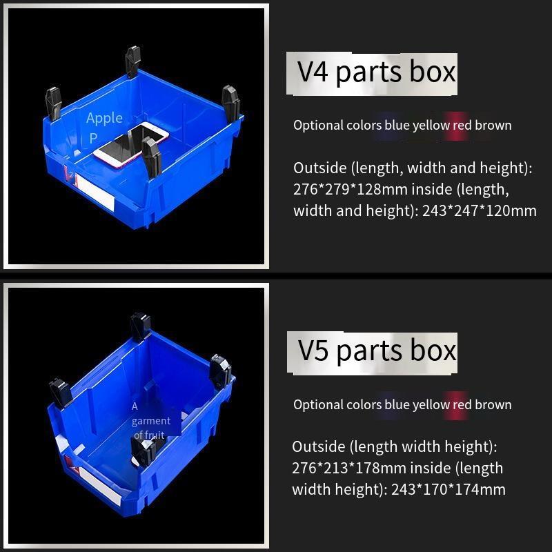 200 * 130 * 110 mm Dual Purpose Combined Parts Box, Back Hanging Plastic Box,  Inclined Material Box, Component Box, Classification Box