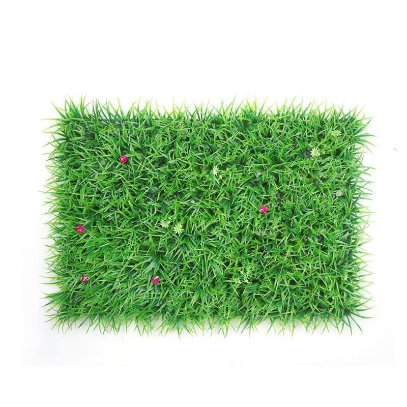 60 * 40 * 7cm Simulation Green Plant Wall Turf Simulation Long Seedling With Flower Green Plant Wall Plastic Turf Wall Decoration Green Lawn