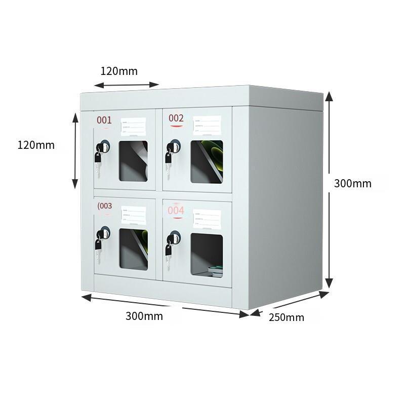 Steel Mobile Phone Cabinet Management Factory School Mobile Phone Storage Box Storage Cabinet 4 Doors Storage Cabinet