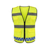 Reflective Vest Low Elastic Silk Fluorescent Yellow Men & Women, Work, Cycling, Runner, Surveyor, Volunteer, Crossing Guard, Road, Construction