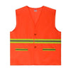 Reflective Vest, Saka Fluorescent Orange Men & Women, Work, Cycling, Runner, Surveyor, Volunteer, Crossing Guard, Road, Construction