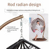 Single Bird's Nest Hanging Basket Rattan Chair Outdoor Balcony Hanging Chair Pure White