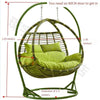 Hanging Basket Hanging Chair Indoor Double Swing Hammock Balcony Hanging Basket Chair Adult Cradle Chair Black And White Thick Rattan