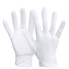 12 Pairs Of White Cotton Ceremonial Gloves Labor Protection Thin Cotton Cloth Guard Flag Raising Security Guard On Duty Work Ceremonial Glove