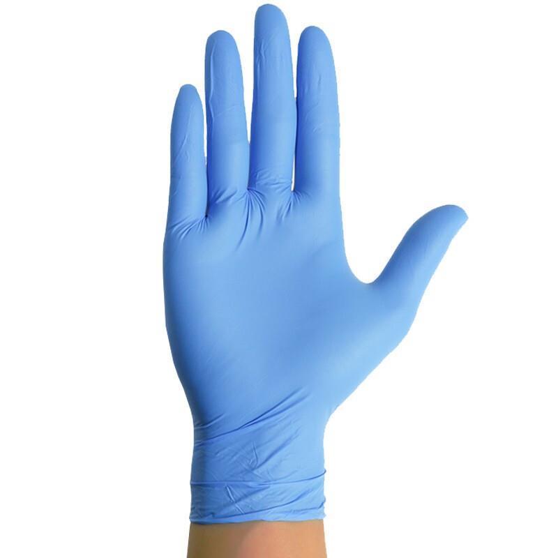 Powder Free Disposable Gloves Blue Restricted Nitrile Gloves M 100 / Box