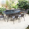 106cm Round Table Outdoor Barbecue Cast Aluminum Table And Chair Waterproof Anticorrosion