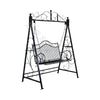 Outdoor Swing Iron Balcony Rocking Chair Hanging Chair Household Double Indoor Courtyard Swing White Double Position Swing With Ceiling