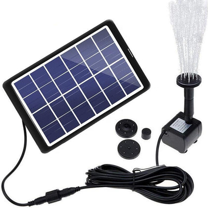 Solar Fountain Water Submersible Pump Pumping Outdoor Family Fish Pond Rockery Garden Landscape Home 6v3w Solar Charging Panel + Water Pump