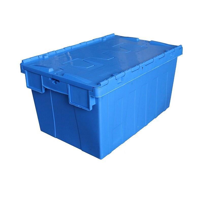 Turnover Box Express Logistics Box Plastic Box  535 * 375 * 285mm (Thickened With Cover)