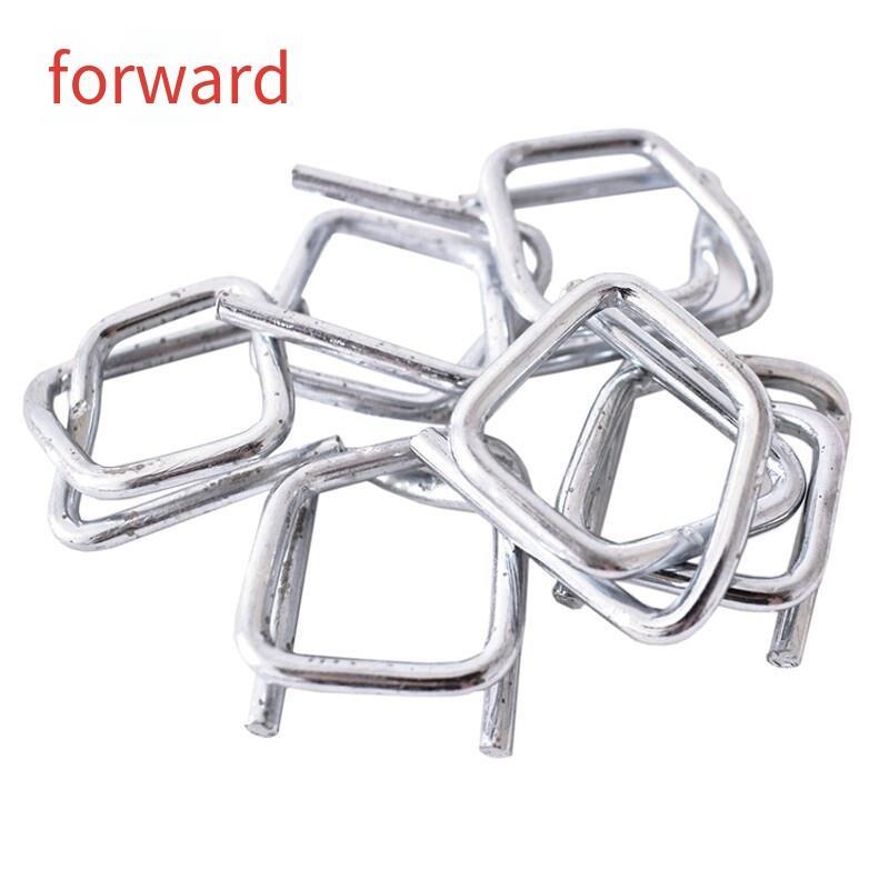 Fiber Belt With 50 Pieces Of Recycled Buckle 16mm Wide Polyester Flexible Buckle Metal Wire Clip A1214