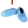 25 Pieces Dust-free Anti-Static Cover Reusable Shoe Covers Blue Stripe Polyester Fabric Cover Comfortable Breathable Shoe Cover 36cm