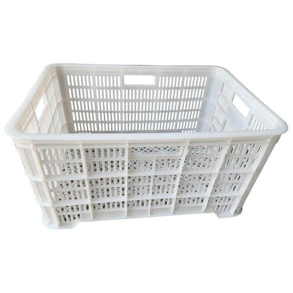 Plastic Basket Large Turnover Basket Plastic Frame Rectangular Storage Basket Fruit And Vegetable Box Express Box Size 65 × 400 × 320 MM White