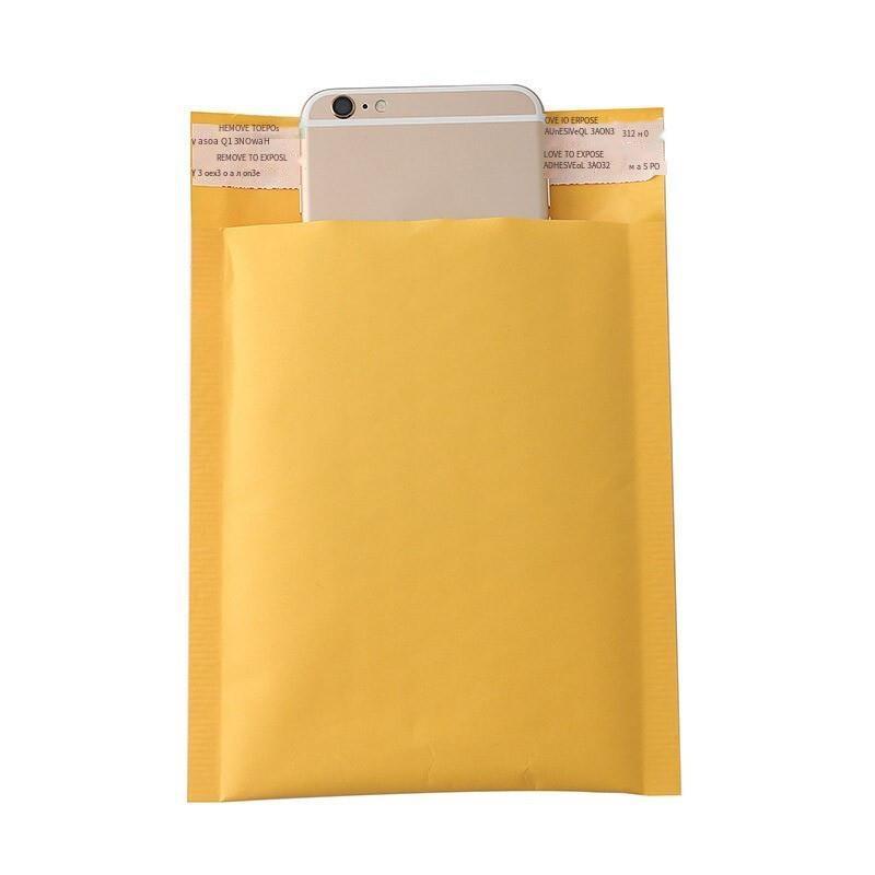 800 Only Kraft Paper Self Sealing Bag, Composite Bubble Envelope, Foam Shockproof Yellow Express Bag 12*16+4cm