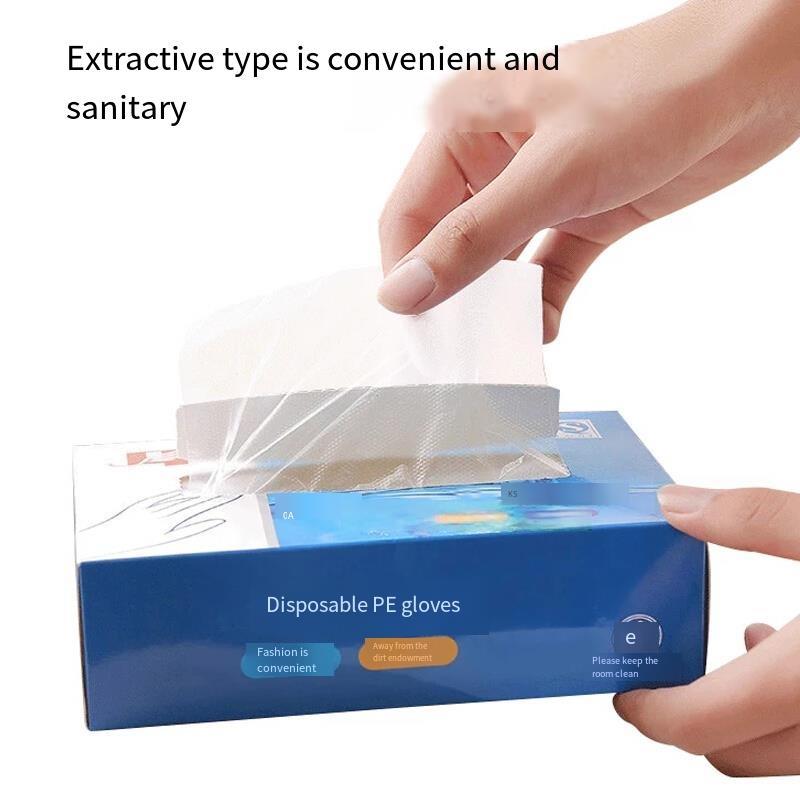 Disposable Glove Box Removable Food Catering Kitchen Thickened Transparent Plastic PE Film Durable 1 Box 200 Pieces In Total
