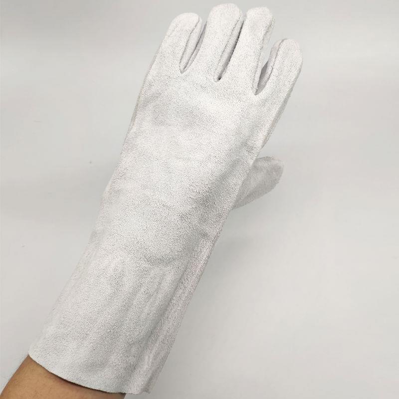 Welding Gloves Labor Protection Wear Resistant Soft Leather Anti Scald Special Leather Work Gloves High-Temperature Welding Protection Leather Gloves