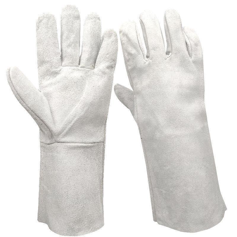 Welding Gloves Labor Protection Wear Resistant Soft Leather Anti Scald Special Leather Work Gloves High-Temperature Welding Protection Leather Gloves