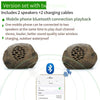 Solar Bluetooth Speaker Garden Sound Outdoor Waterproof Remote Control Simulation Stone Cobblestone Lawn Speaker One Bluetooth 4 Packages