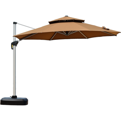 Outdoor Sunshade Security Guard Box Large Courtyard Roman Umbrella Outdoor Sunshade Furniture Umbrella Top Color Sunbrella Cloth