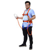 High Altitude Work Safety Belt Double Hook Five Point Full Body Anti Falling Buffer Bag Construction Work Outdoor Construction Protective Labor Protection Articles Full Body Five Point Safety Belt