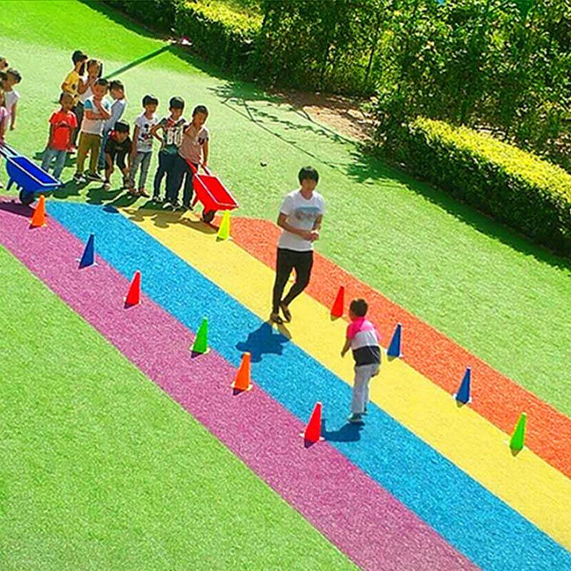 Artificial Grass Turf 2m*0.5m Four Color Runway Pile Height 25mm Outdoor Fake Grass Carpet High-Density Synthetic Turf For Garden, Sports, Kids Play