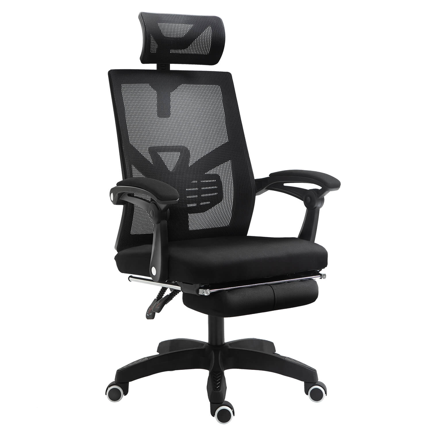 Executive Reclining Computer Desk Chair with Footrest, Headrest