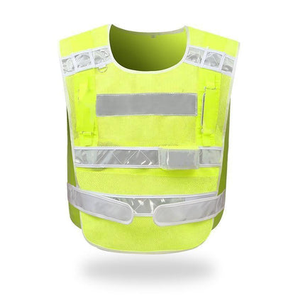 LED Rechargeable Reflective Vest With Flashing Light Traffic Safety Vest
