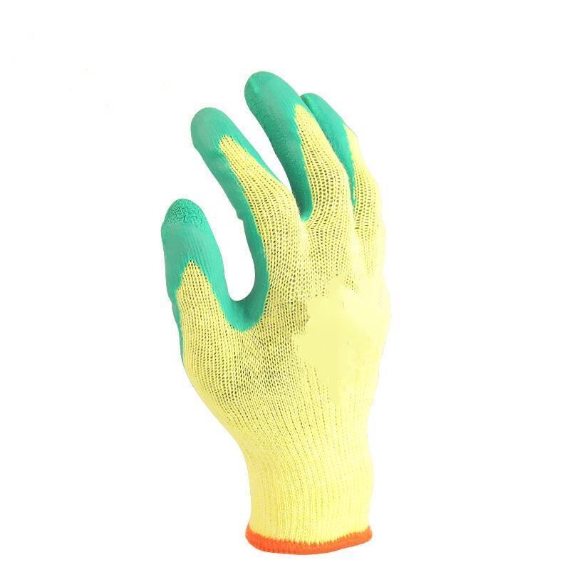 12 Pairs Of Free Size Crease Latex gloves Nitrile Butyronitrile PU Yellow Safety gloves