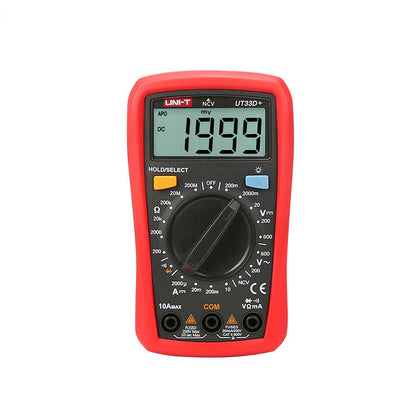 UNI-T Digital Multimeter Auto Range Voltage Current Resistance Measure UT33+ Series LCD AC DC +2mF Capacitance NCV Tester