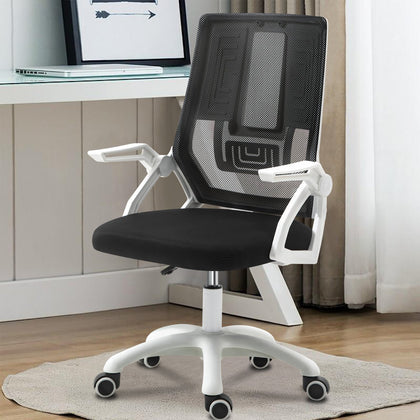 ECVV Office Chair, Ergonomic Desk Chair  with Adjustable Height and Lumbar Support Swivel Computer Chair Flip up Armrests for Conference Room