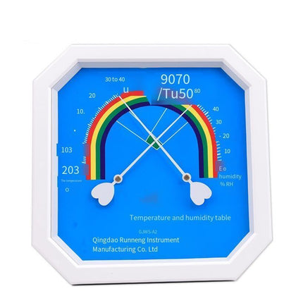 Temperature Humidity Meter Pointer Octagonal Indoor Industrial Temperature Thermometer Hygrometer High Precision Pharmacy Greenhouse Laboratory Table