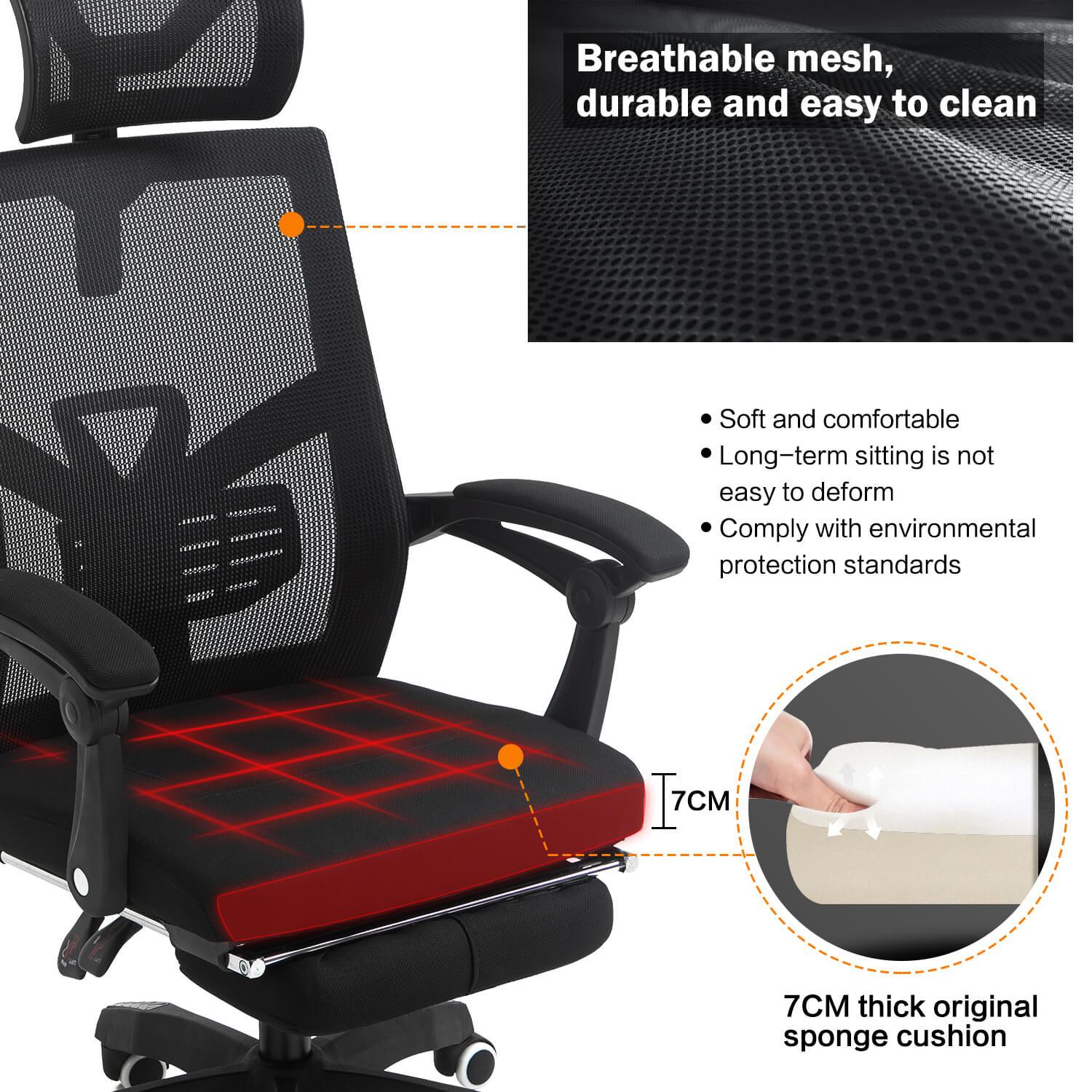 Office Chair, High Back Ergonomic Desk Chair, Breathable Mesh Desk