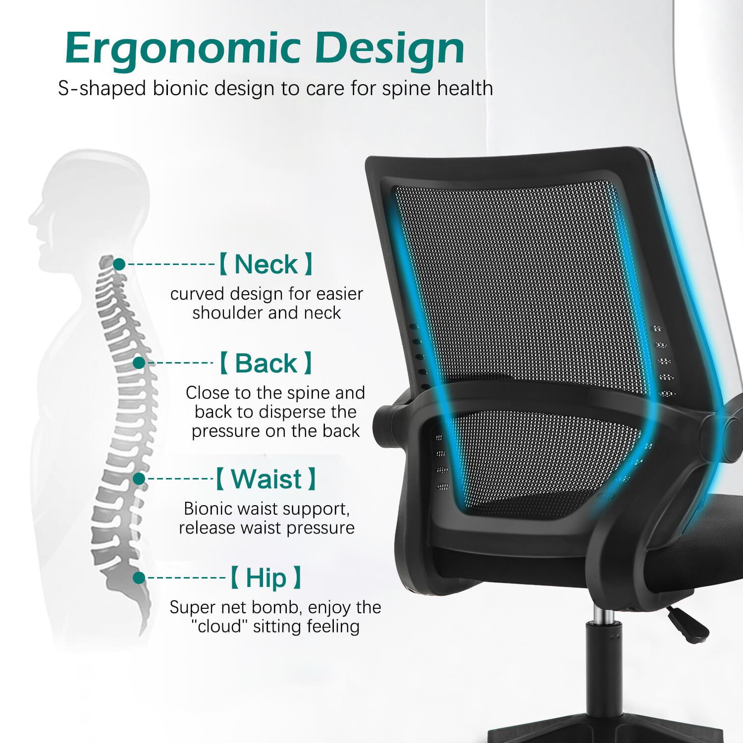 ECVV Ergonomic Adjustable Office Chair High Back Computer; ECVV TR