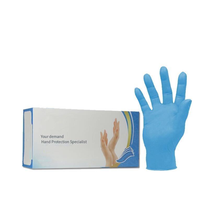 100 Pieces / Box Disposable Nitrile Gloves Food Grade Labor Protection Gloves Rubber Blue S Size Gloves