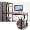 IBAMA Home Office Desk With 4 Tier Shelves, Work Study Gaming Writing Table