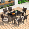 Outdoor Table And Chair Combination Leisure Rattan Chair Courtyard Garden Terrace Dining Table And Chair Outdoor  Balcony Open-air Table And Chair