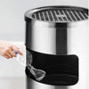 Stainless Steel Trash Can 5L with Ashtray Garbage Bin With Double Barrel Inside and Outside Suitable for Hotel Lobby, Elevator Entrance, Courtyard, Garden