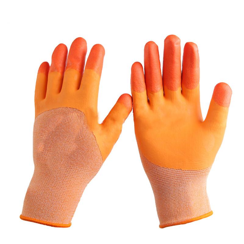 30 Pieces S Size Nitrile PU Protective Gloves Anti-Skid Wear Protective Gloves Site Protective Gloves