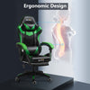 ECVV Gaming Chair Ergonomic Racing Style Recliner Chair Vibrating Massage Thickened PU Leather Latex Filling for E-sports Player Gaming Anchor