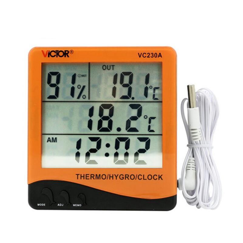 Temperature And Humidity Meter Indoor And Outdoor Double Probe Digital Thermometer
